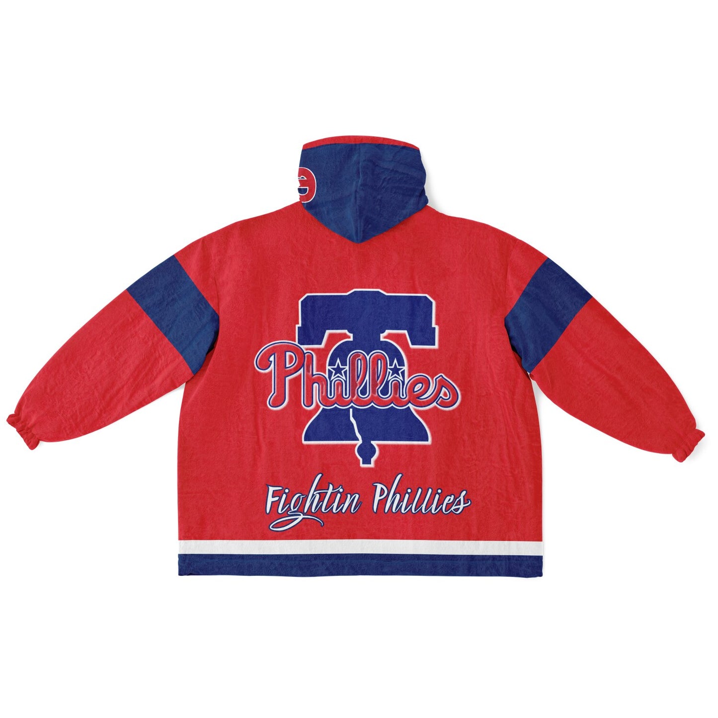 Phillies Red Cuddle Hoodie The Fightin Phillies Oversize Hooded Blanket Gift for Baseball Fans & Family