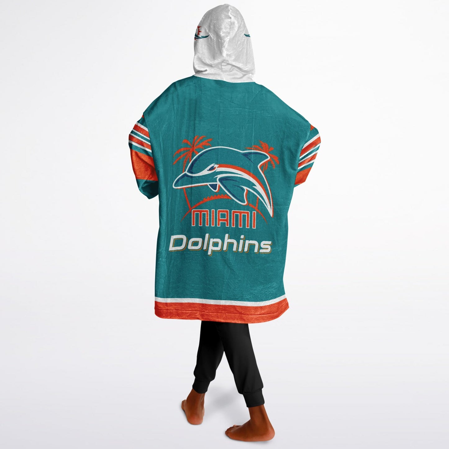 Youth Miami Dolphins Aqua Oversize Cuddle Hoodie Young Fan Gift From Fan