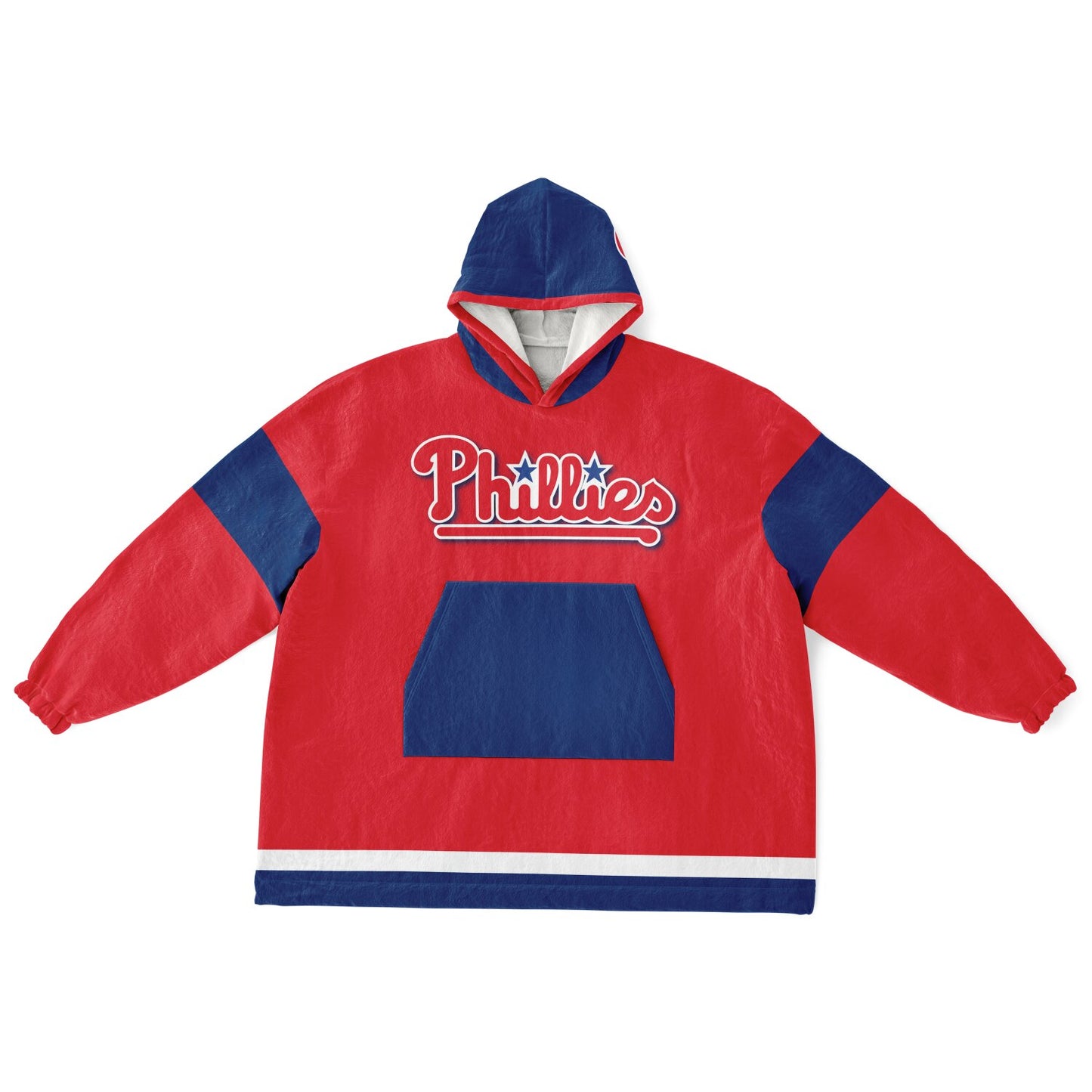 Phillies Red Cuddle Hoodie The Fightin Phillies Oversize Hooded Blanket Gift for Baseball Fans & Family