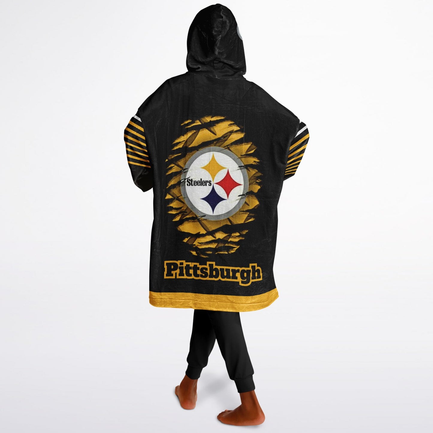 Youth Pittsburgn Steelers  Black Oversize Cuddle Hoodie