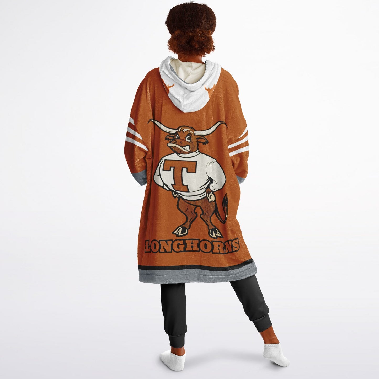 Youth Texas Longhorns Burnt Orange Oversize Cuddle Hoodie  Young Fan Gift From Alumni