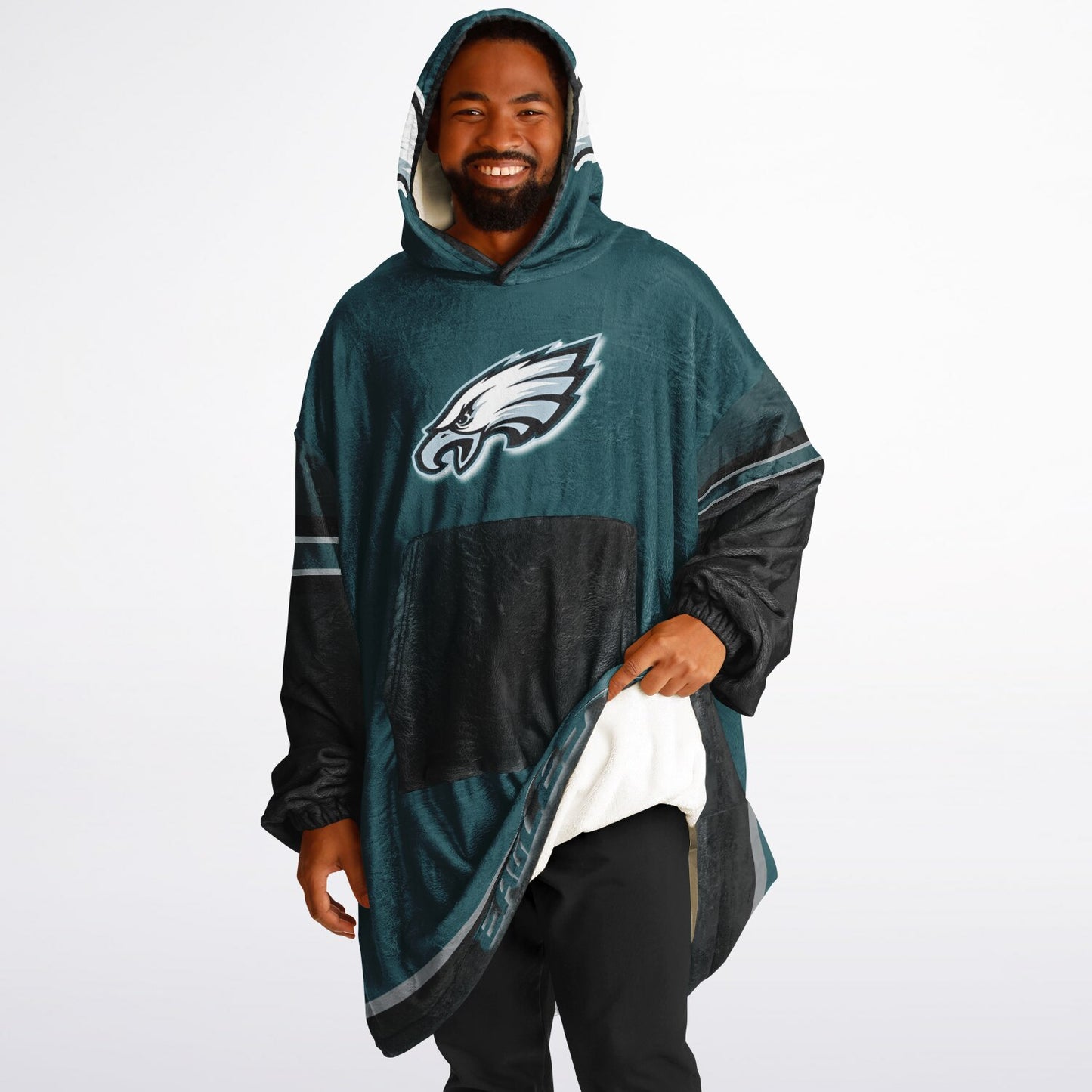 Philadelphia Eagles Victory Green Oversize Hooded Blanket