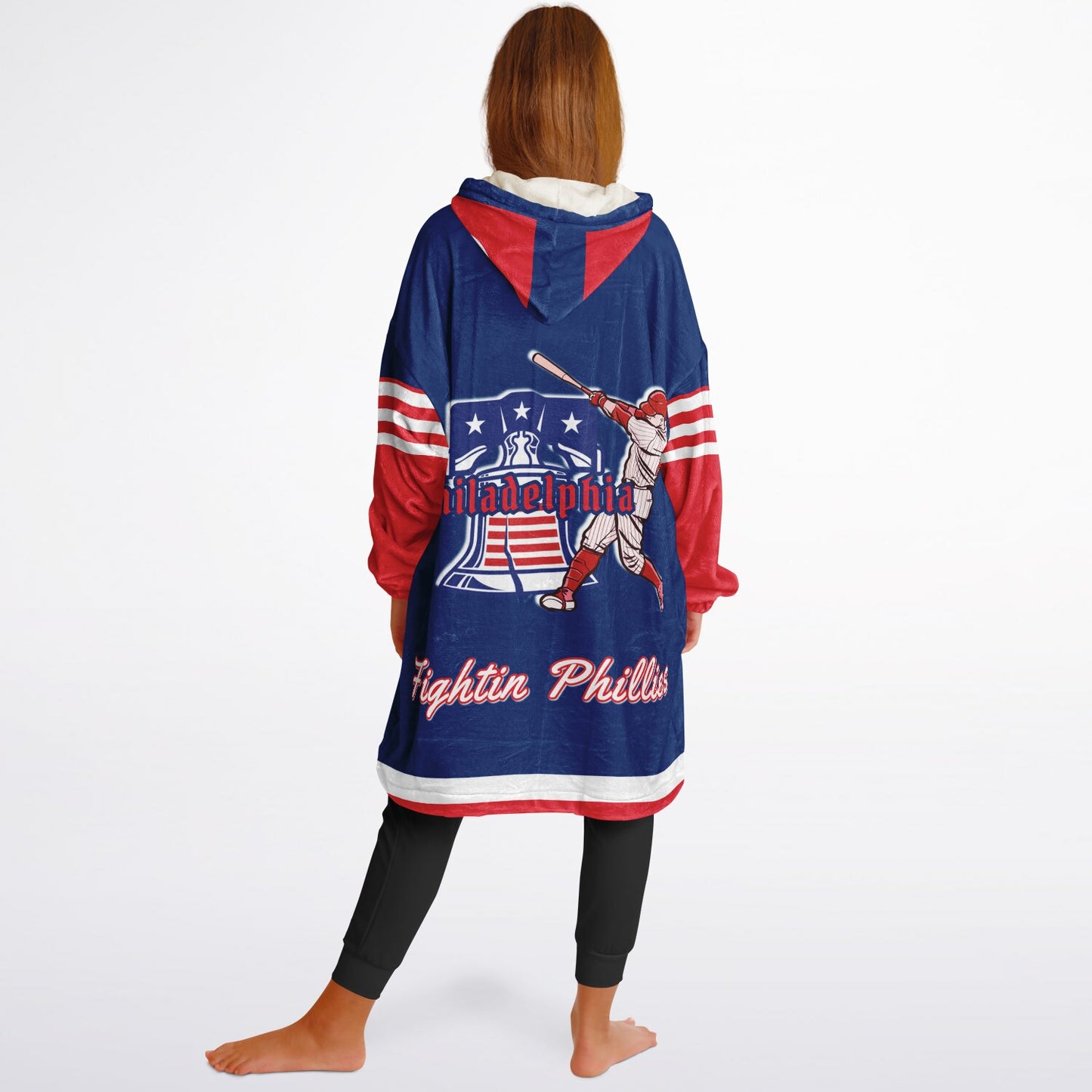 Youth Phillies Blue & Red Cozy Cuddle Hoodie