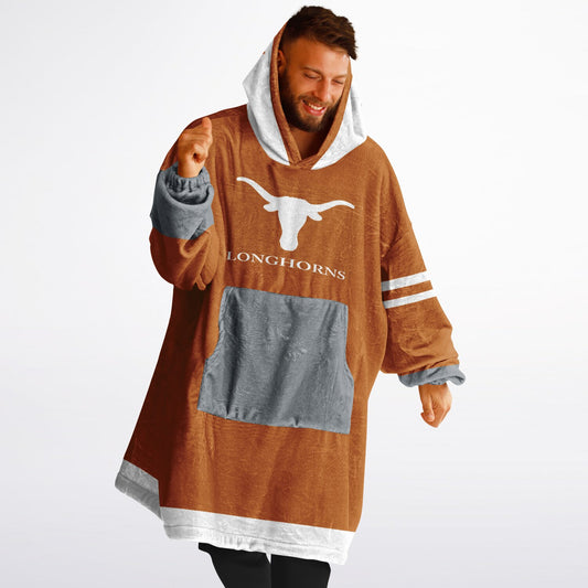 Texas Burnt Orange Oversize  Cuddle Hoodie Longhorn Rider Gift for Texas Alumni & Fans