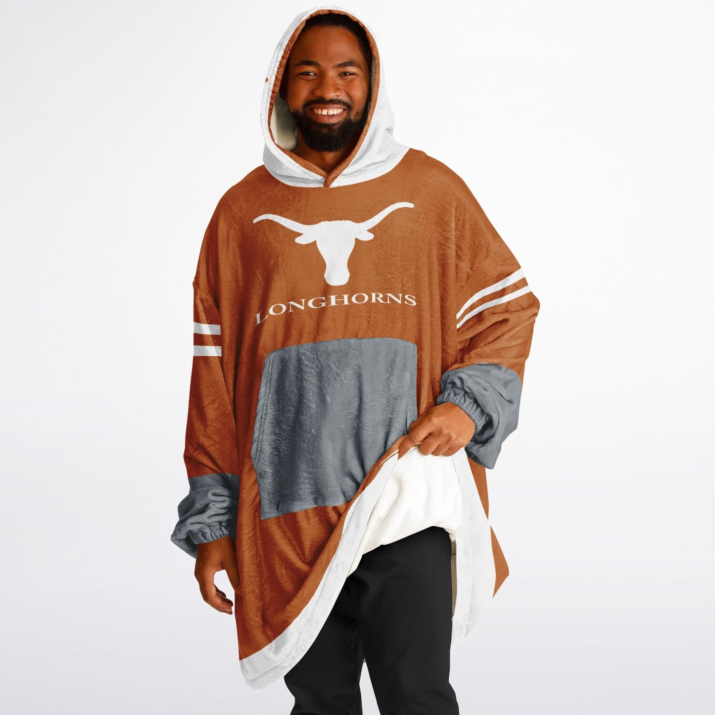 Texas Burnt Orange Oversize  Cuddle Hoodie Longhorn Rider Gift for Texas Alumni & Fans