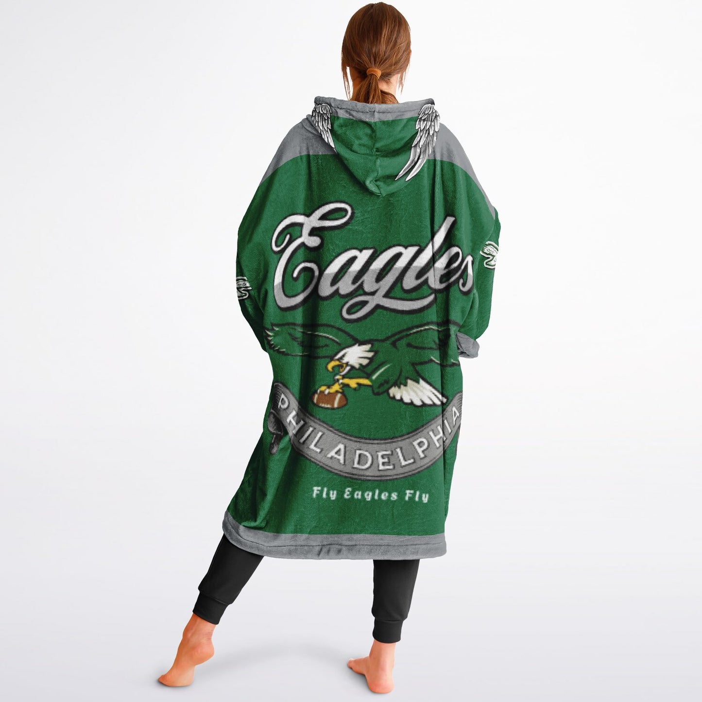 Eagles Retro Kelly Green Eagles Old School Look Cuddle Hoodie Great Gift for Fans