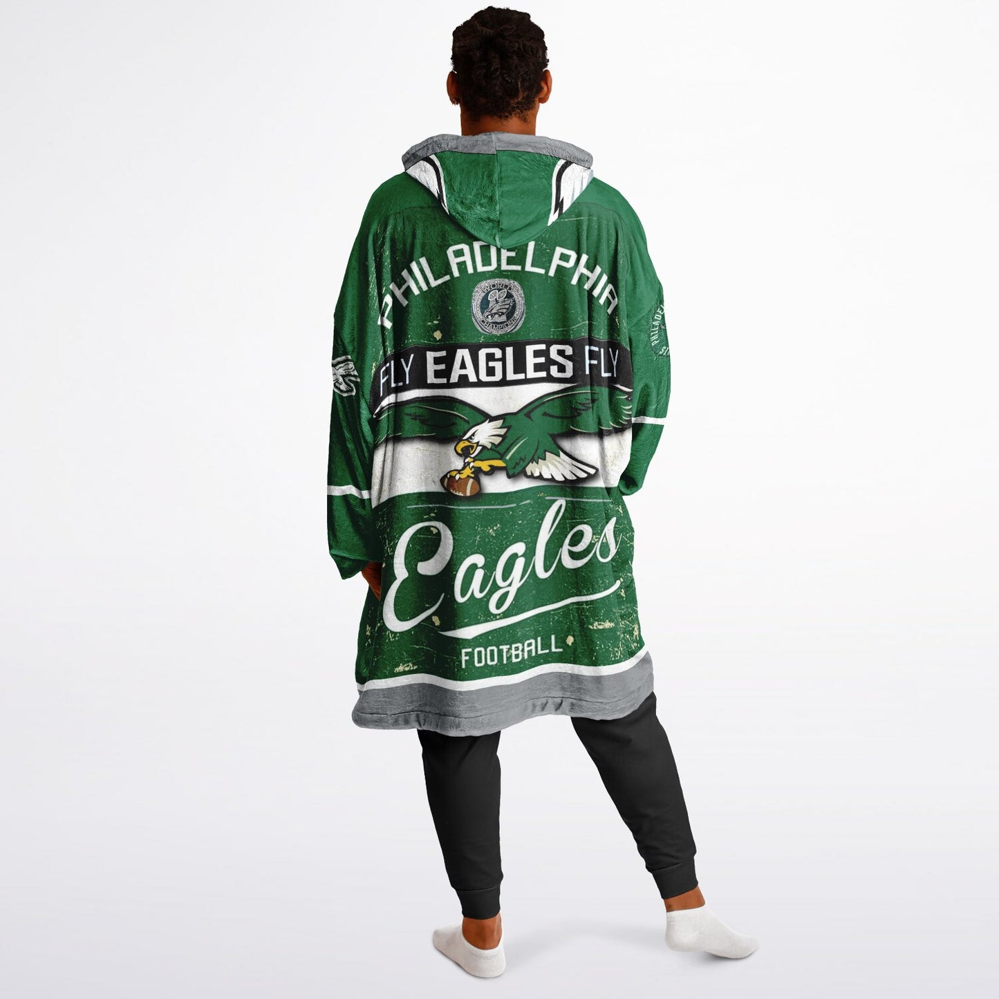 Philadelphia Eagles Kelly Green Oversize Hooded Blanket