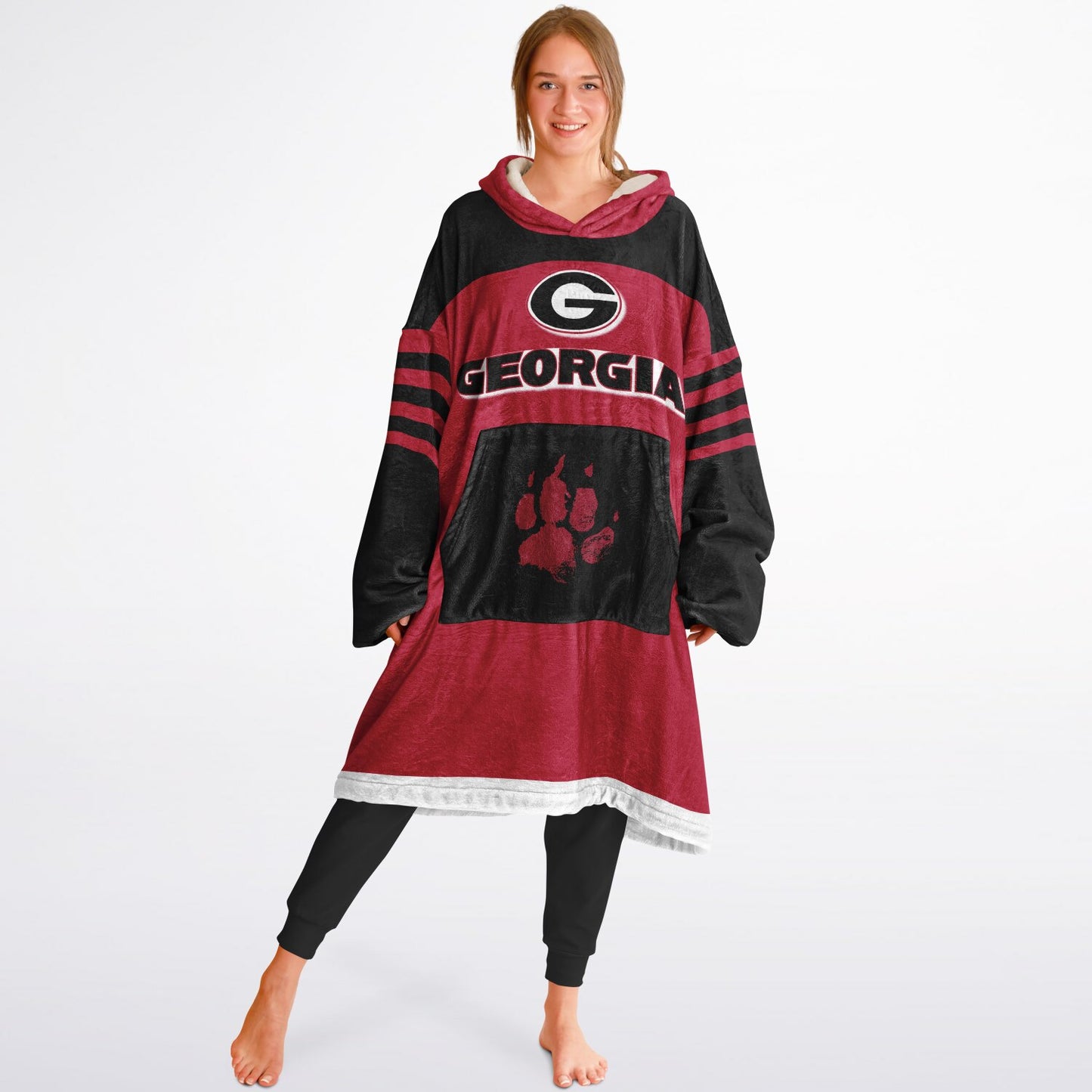 Georgia Red Dawgs Cozy Cuddle Hoodie Best Gift for Dawg Fans & Alumni