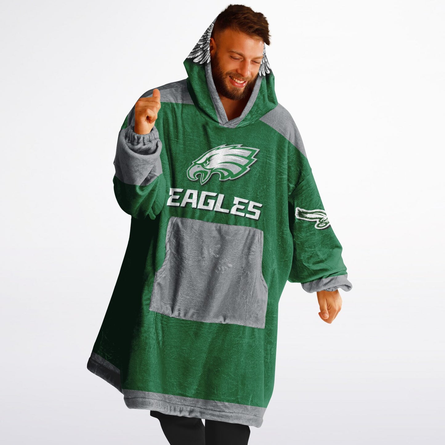 Eagles Retro Kelly Green Eagles Old School Look Cuddle Hoodie Great Gift for Fans