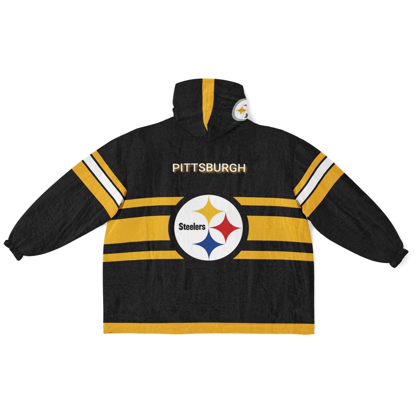 Steelers "PITTSBURGH" Oversize Cuddle Hoodie Yellow Pocket