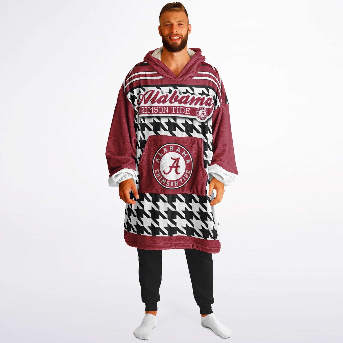 Alabama Crimson Tide Houndstooth Cuddle Hoodie Best Gift for Alabama Alumni and Fans