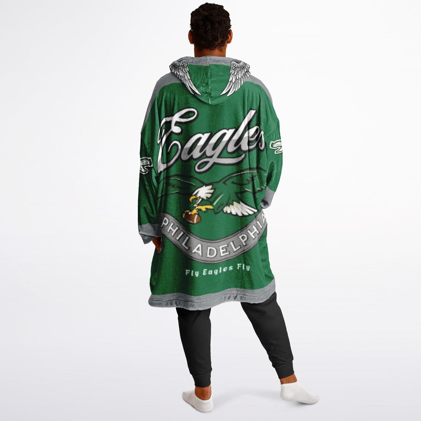 Eagles Retro Kelly Green Eagles Old School Look Cuddle Hoodie Great Gift for Fans