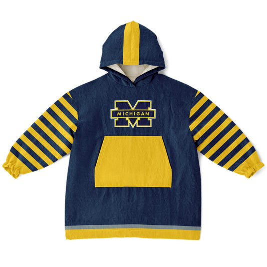 Youth Michigan Blue & Maize Oversize Cuddle Hoodie