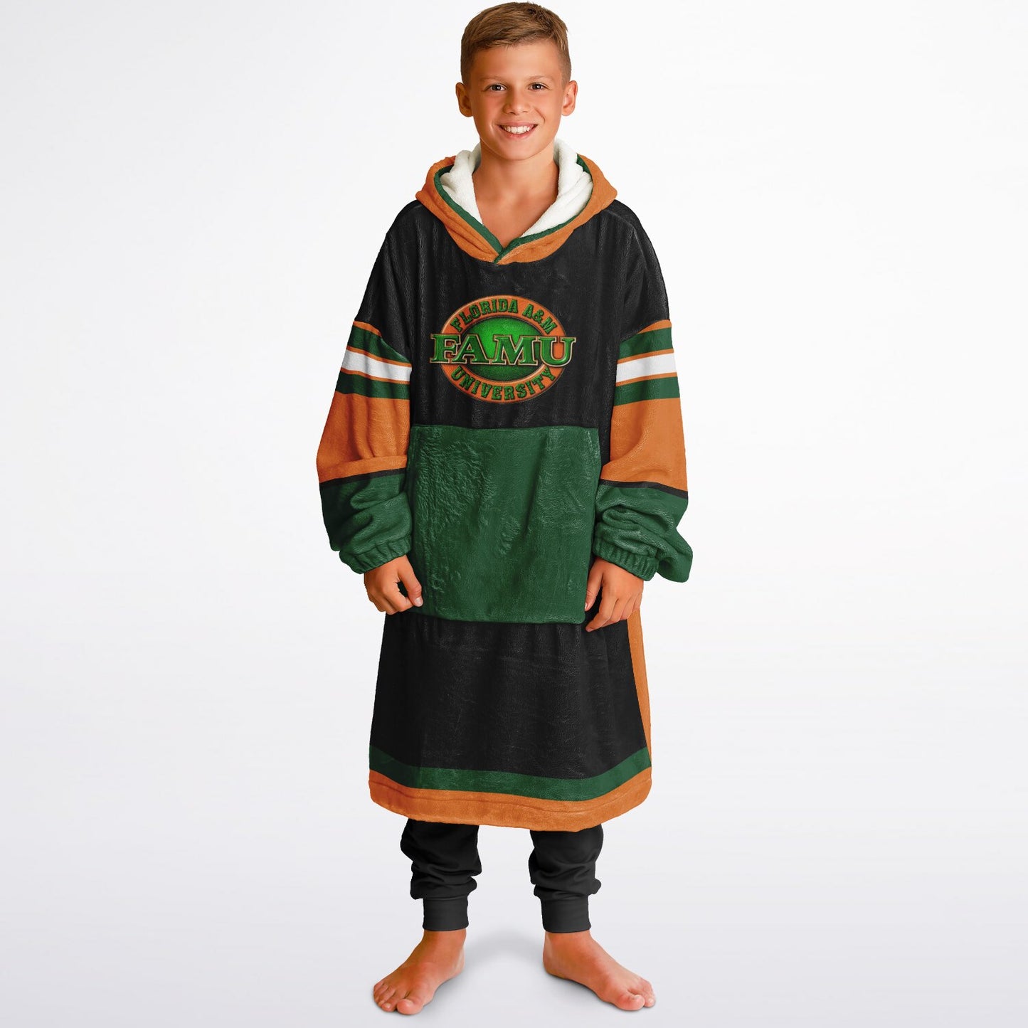 Youth FAMU Rattlers Black Oversize Cuddle Hoodie Young Fan Gift From Alumni