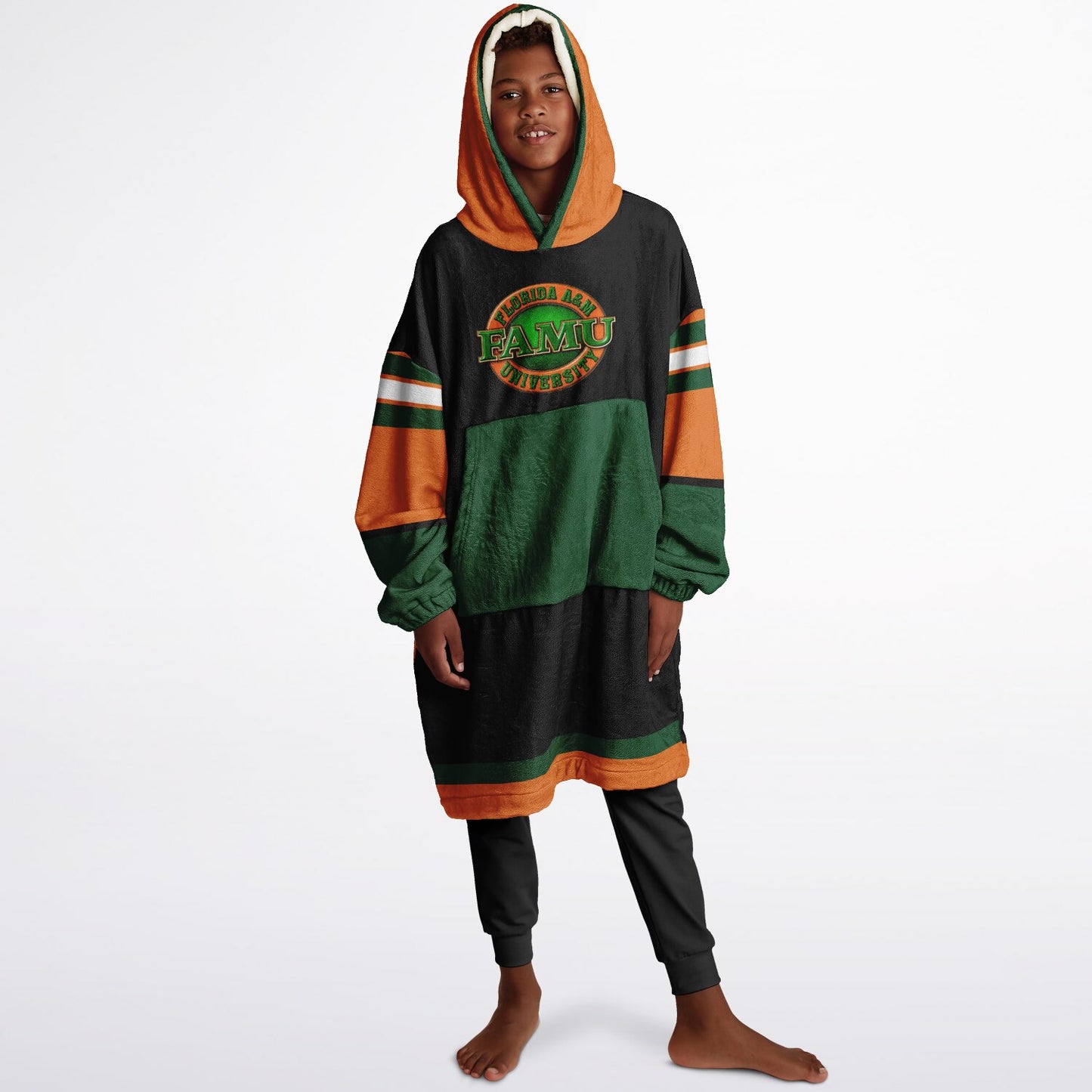 Youth FAMU Rattlers Black Oversize Cuddle Hoodie Young Fan Gift From Alumni