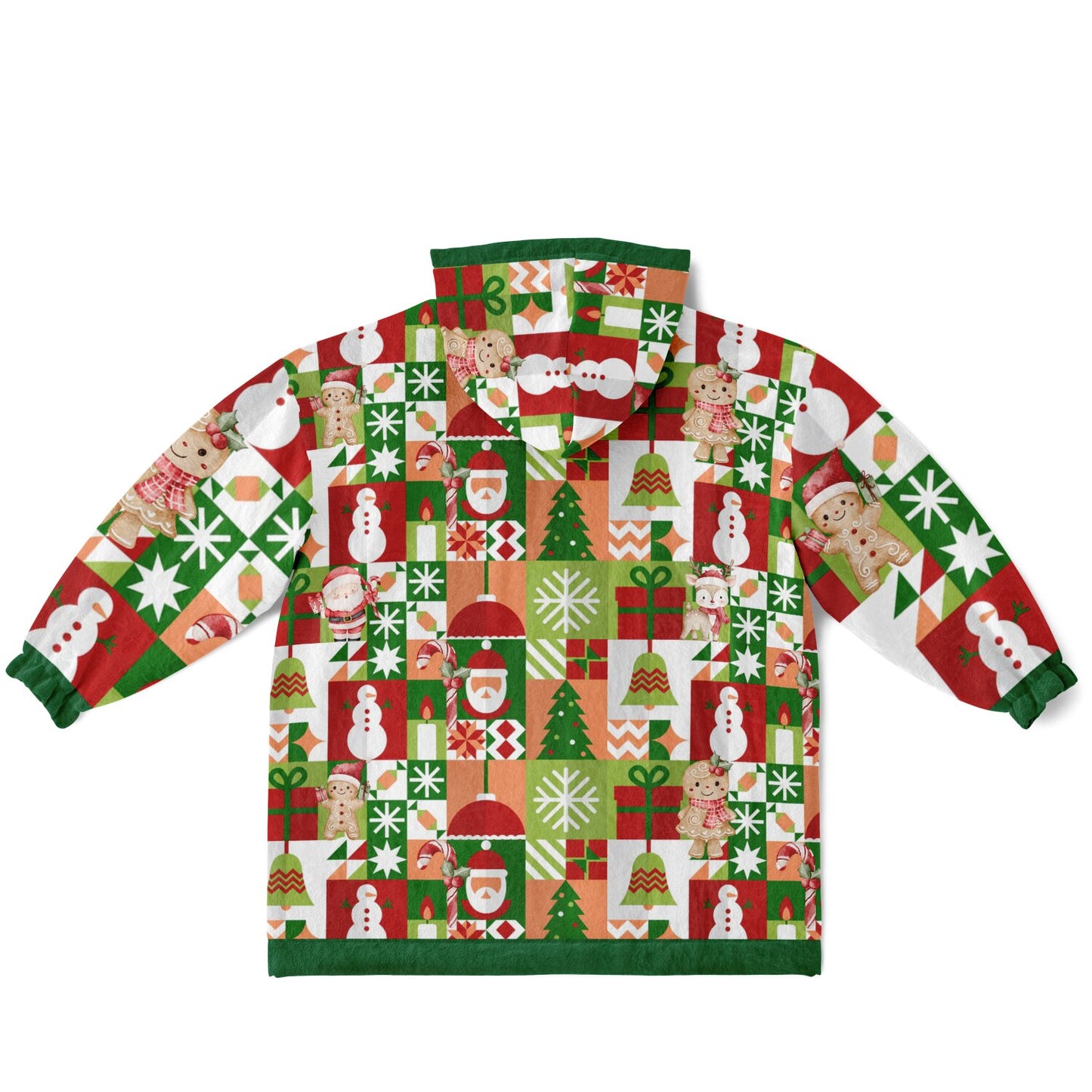 Youth Festive Holiday Christmas Santa Snowman Fun Patchwork Fun SnuggleFit Mini