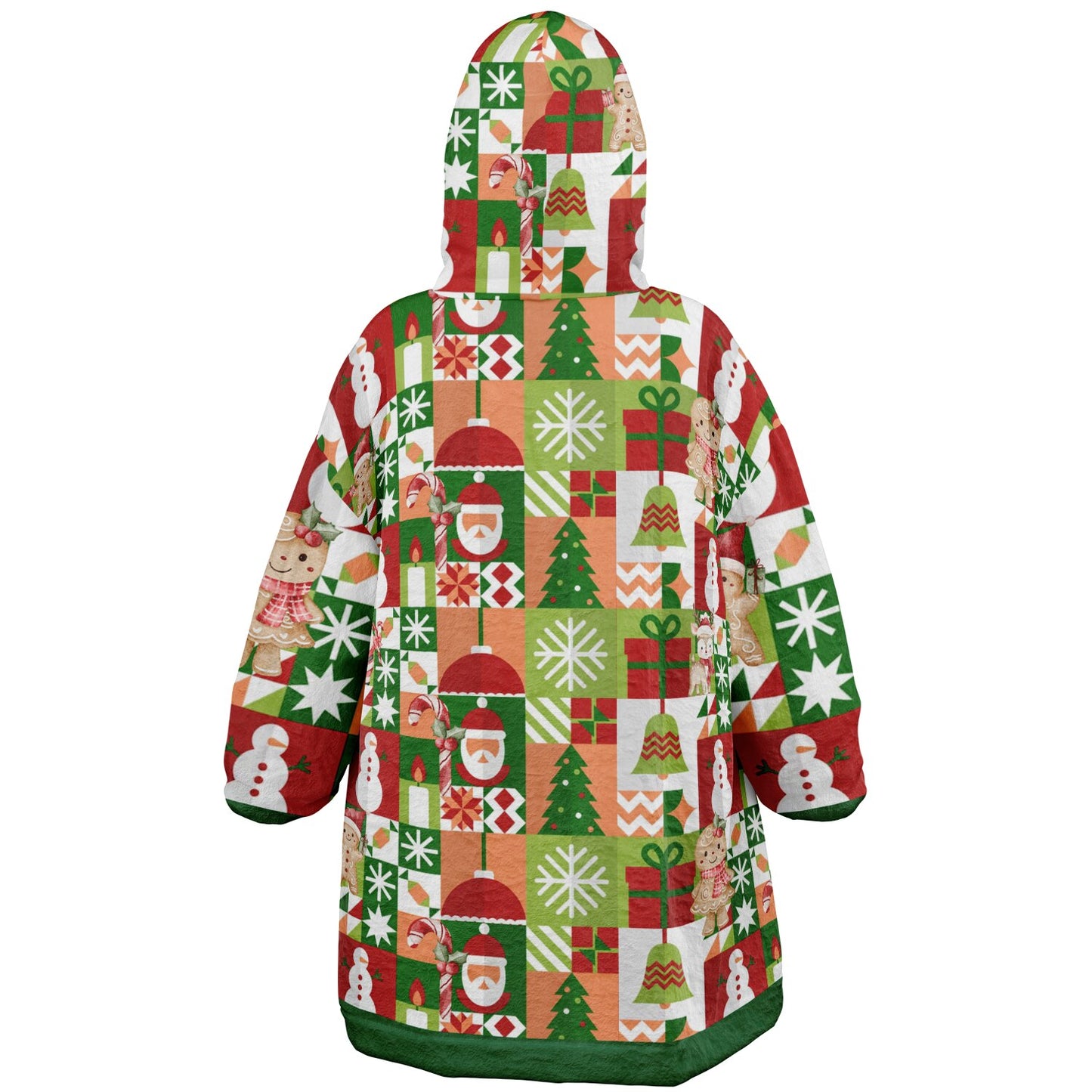 Youth Festive Holiday Christmas Santa Snowman Fun Patchwork Fun SnuggleFit Mini