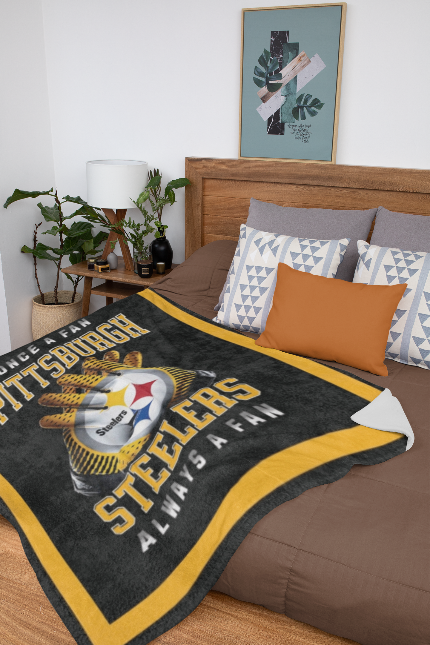 Steelers Blanket Pittsburgh Football Gift Throw Blanket Fan Inspired Soft Blanket for the Family Gift Football Mom Football Dad Steelers Fans Gift