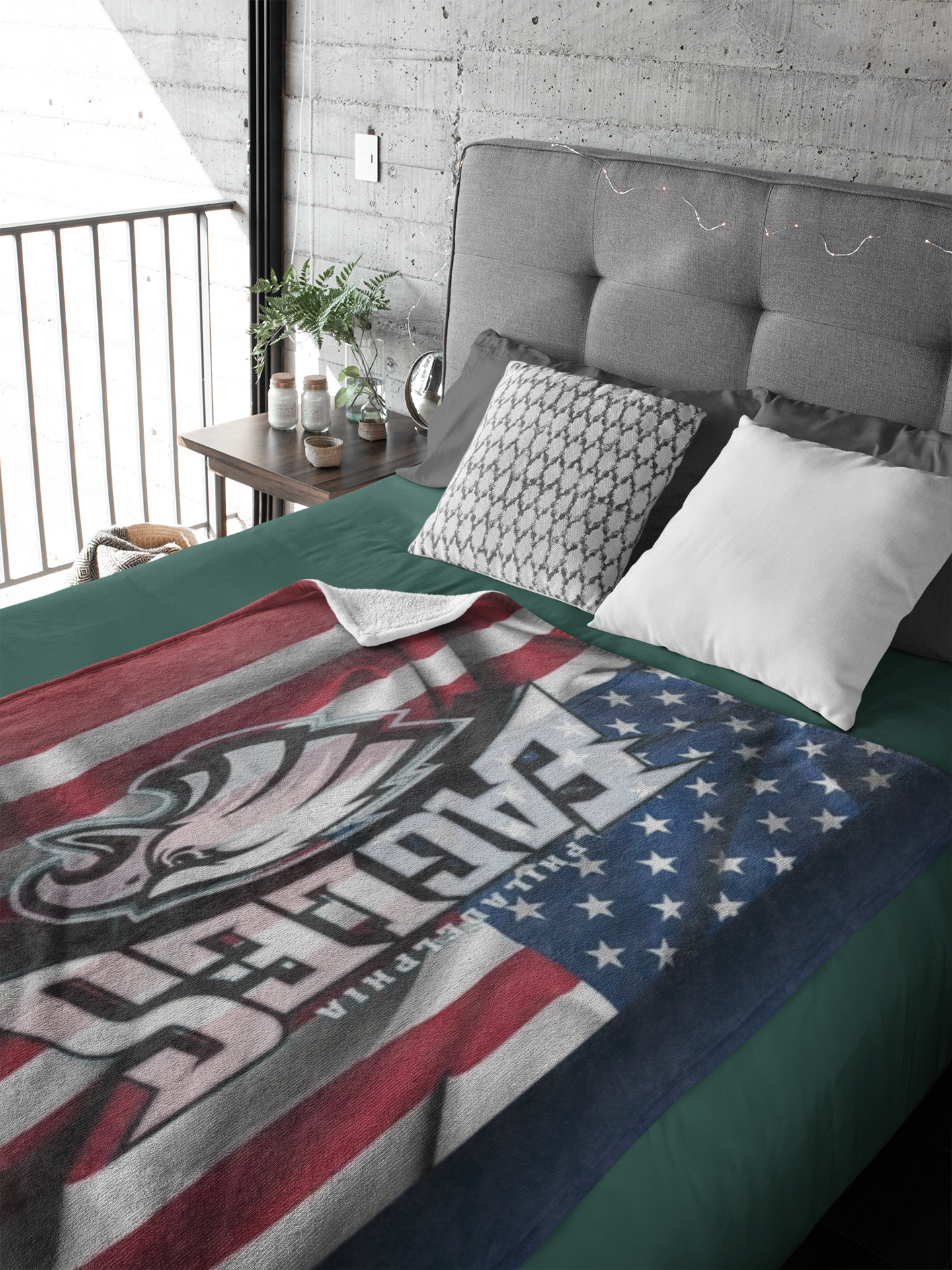 Eagles American Flag Soft Blanket Philly Football Cozy Birthday Gift for Eagles Football Fans Throw Blanket to Watch Eagles Games Sports Home Decor