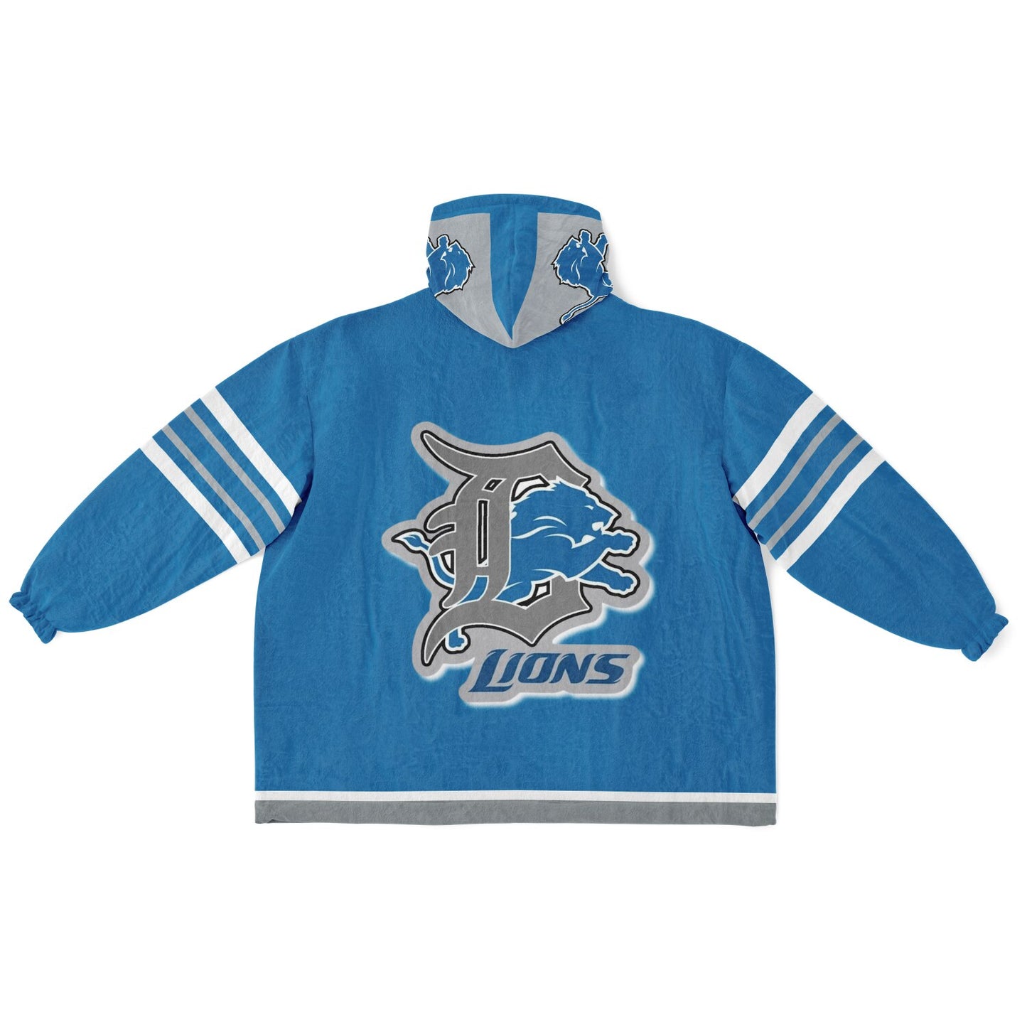 Detroit Lions Oversize Hooded Blanket Gift for Fans