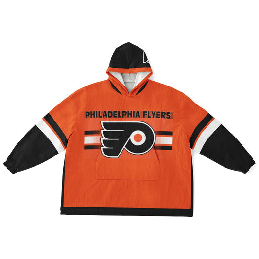 Philadelphia Flyers Hockey Orange Oversize Hooded Blanket