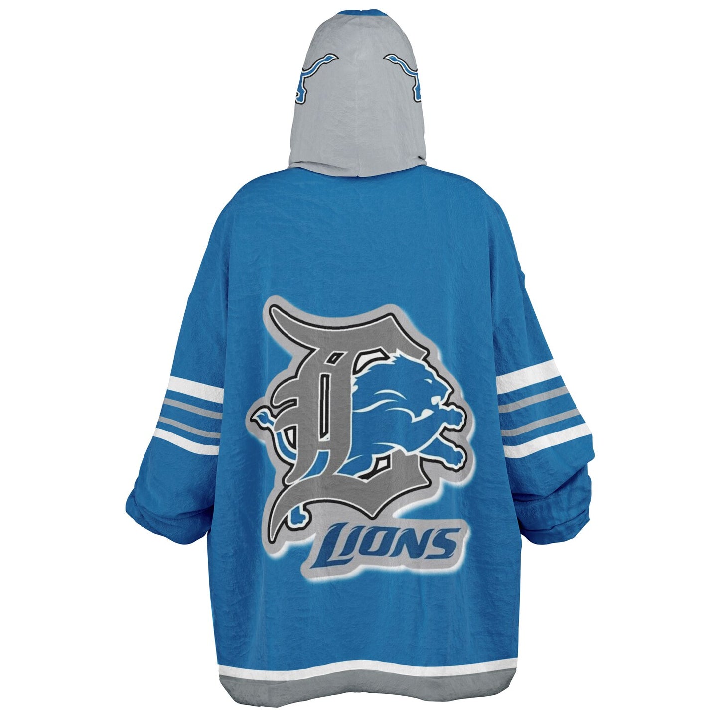 Detroit Lions Oversize Hooded Blanket Gift for Fans