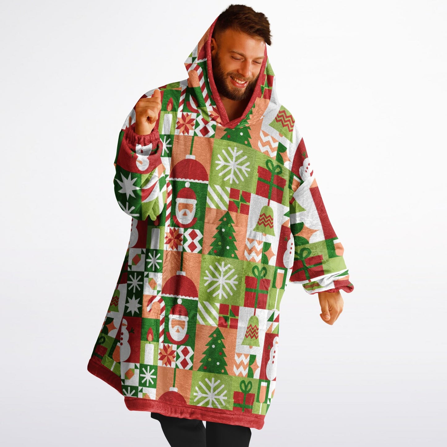 Festive Holiday Christmas Santa Snowman Fun Patchwork Fun SnuggleFit