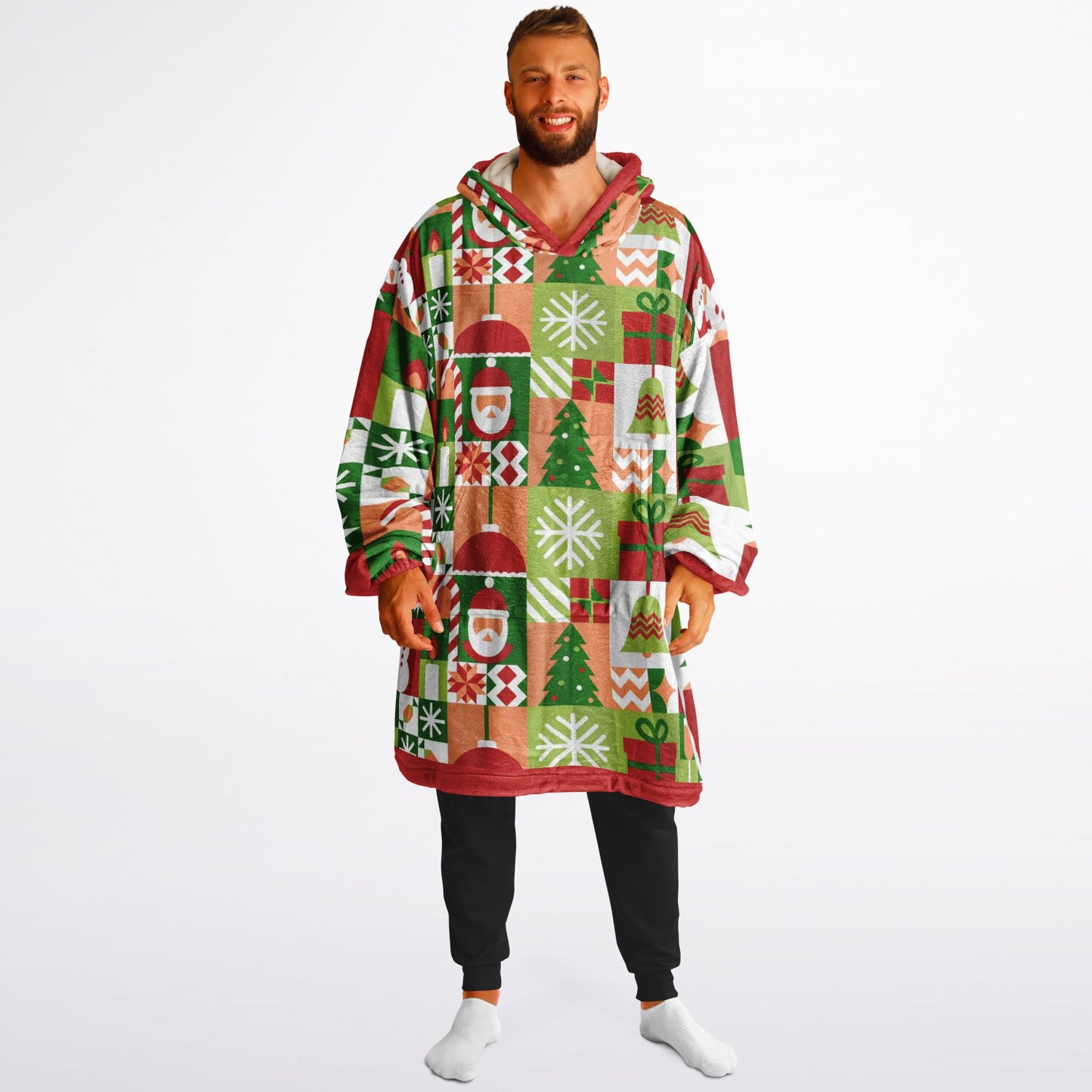 Festive Holiday Christmas Santa Snowman Fun Patchwork Fun SnuggleFit