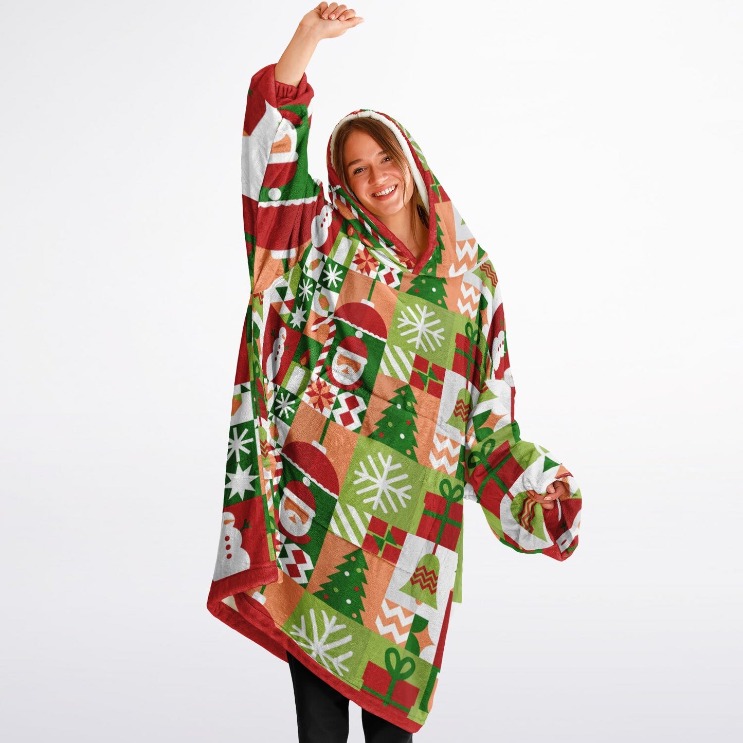 Festive Holiday Christmas Santa Snowman Fun Patchwork Fun SnuggleFit