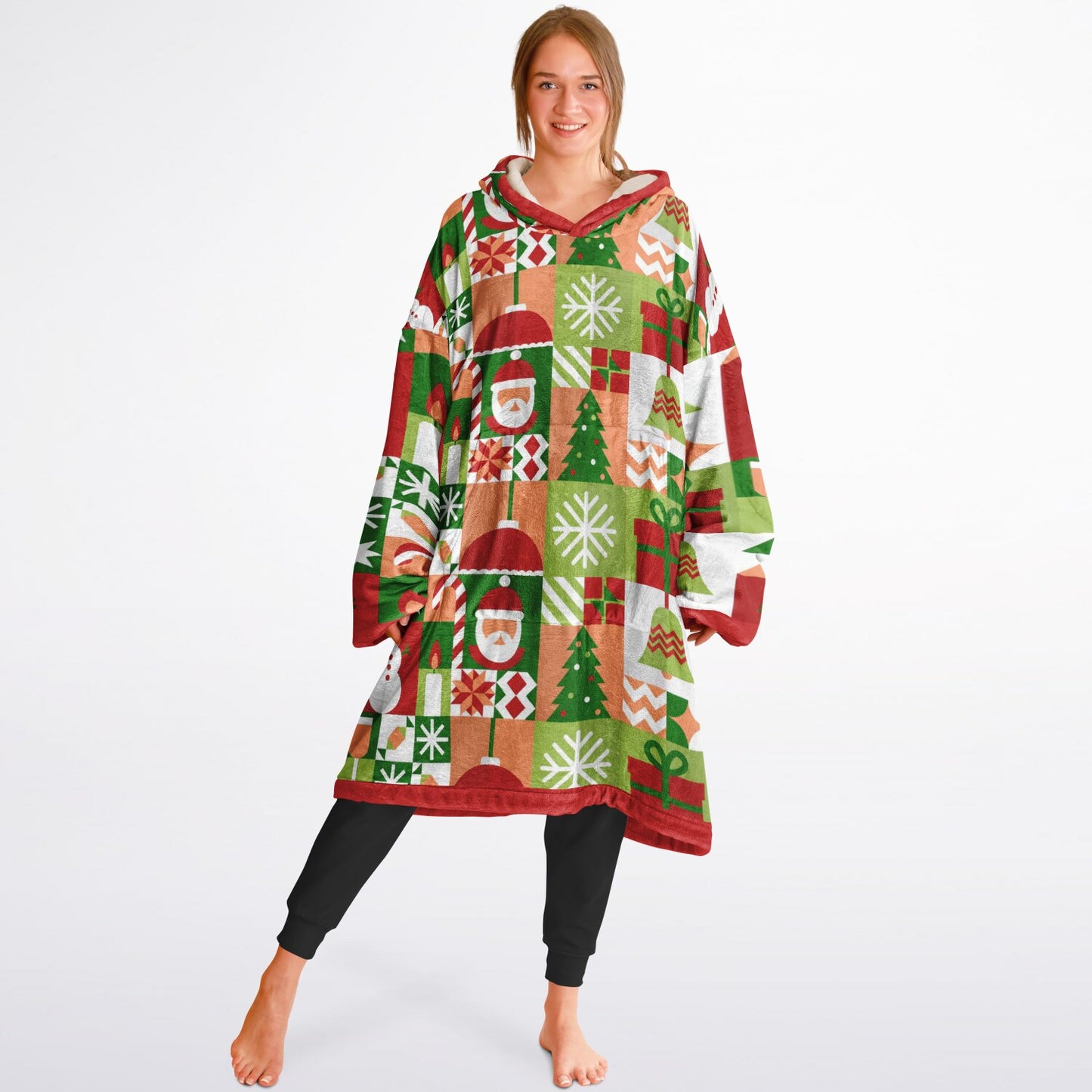 Festive Holiday Christmas Santa Snowman Fun Patchwork Fun SnuggleFit