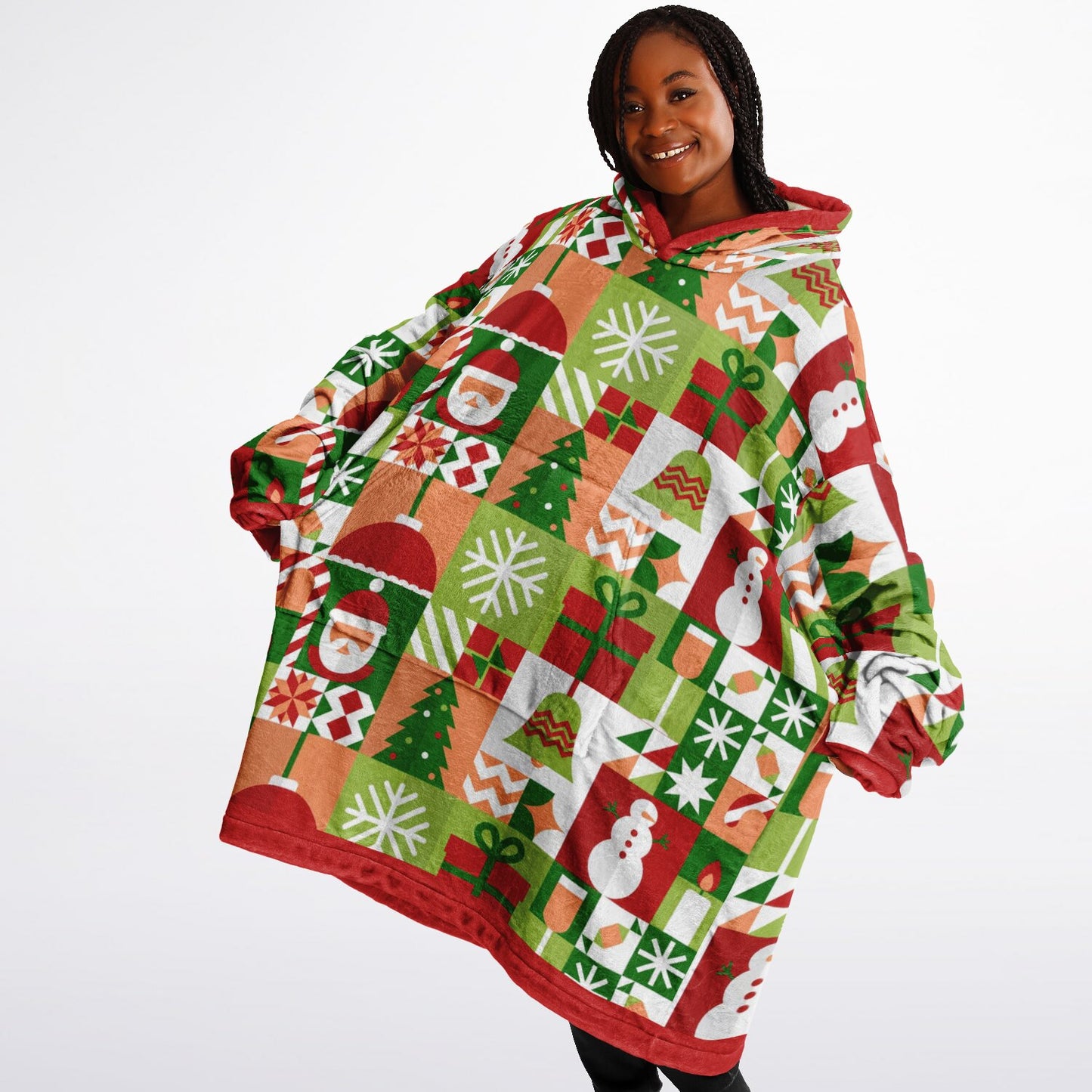 Festive Holiday Christmas Santa Snowman Fun Patchwork Fun SnuggleFit